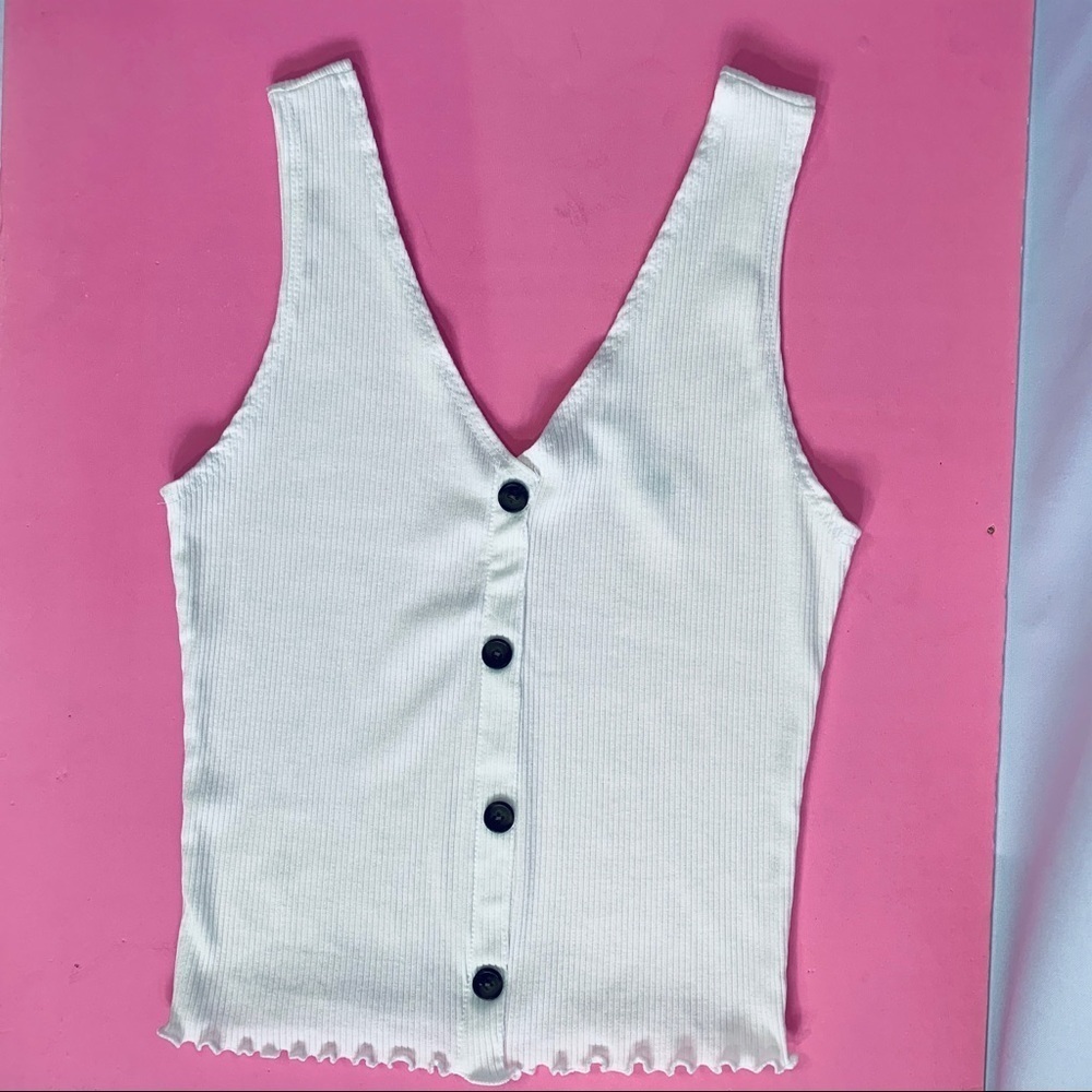 Caution to the Wind Cream Sleeveless Top Size L